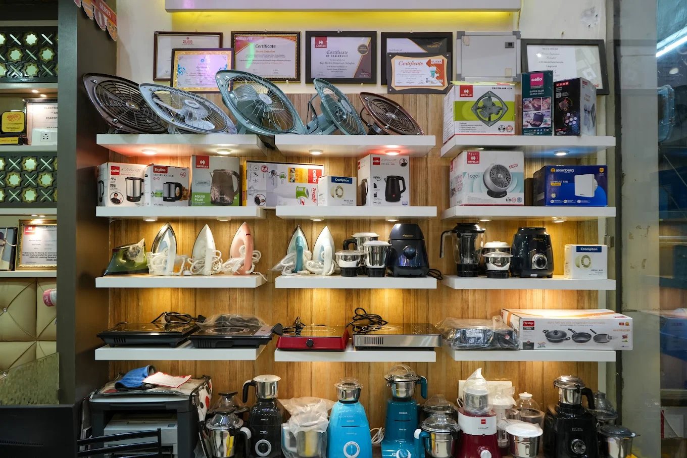 Electric Emporium shop interior, Balaghat